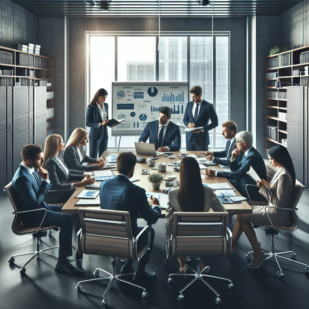 A professional business meeting focused on funding solutions.