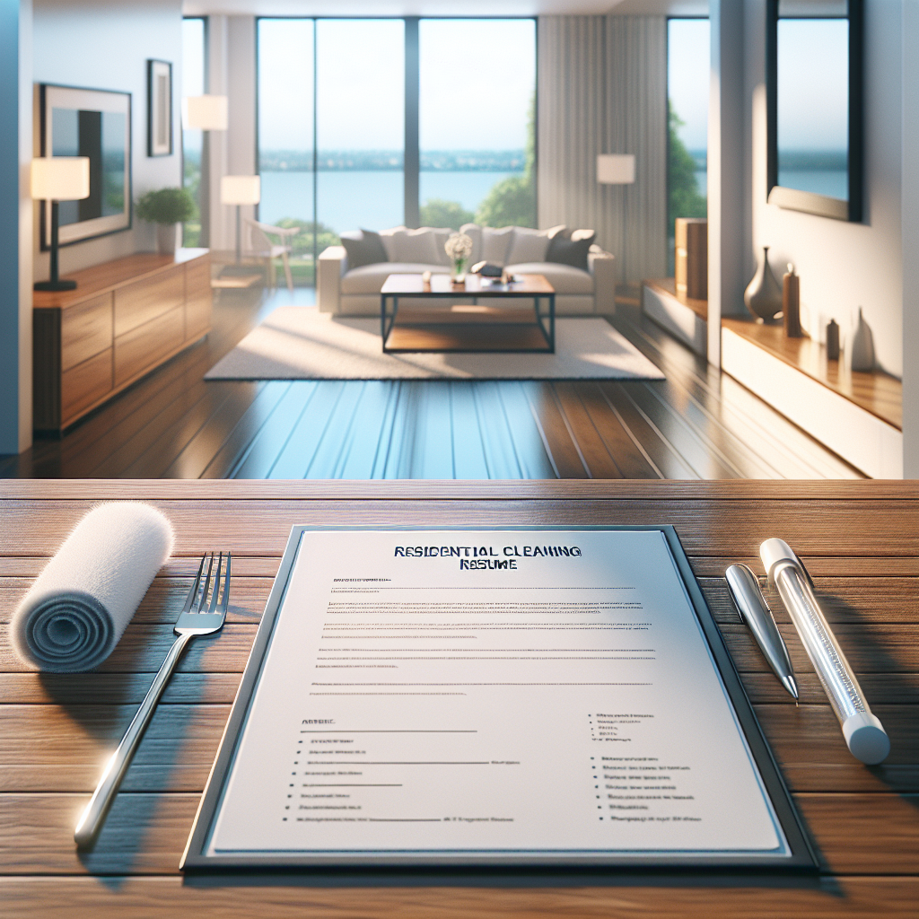 the Perfect Residential Cleaning Resume