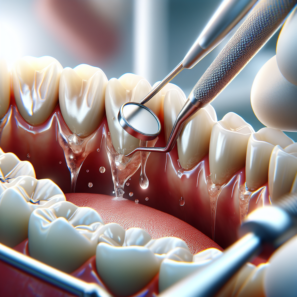 Realistic depiction of a deep cleaning dental procedure.