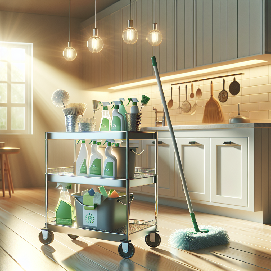 A clean and organized modern kitchen illustrating Merry Maids' cleaning service.