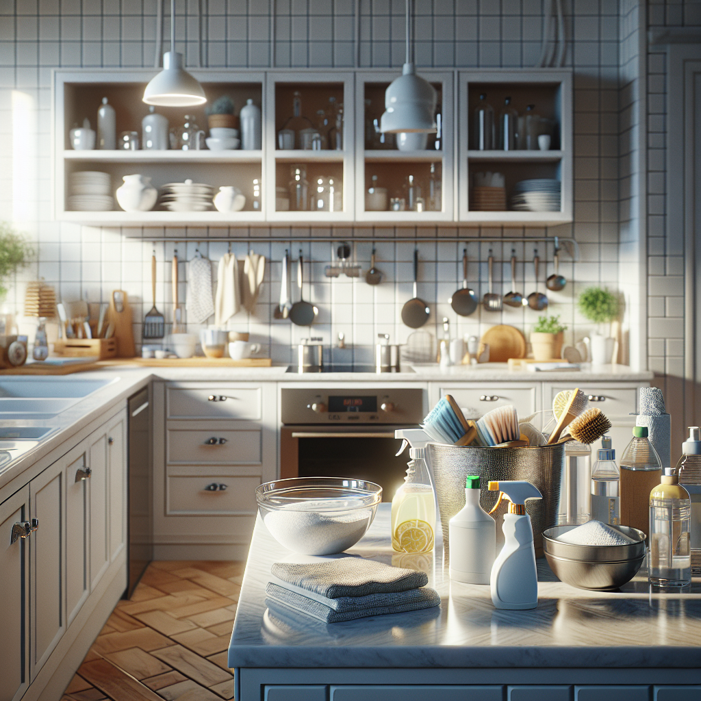 A gleaming, clean kitchen symbolizing the effectiveness of deep cleaning essentials.