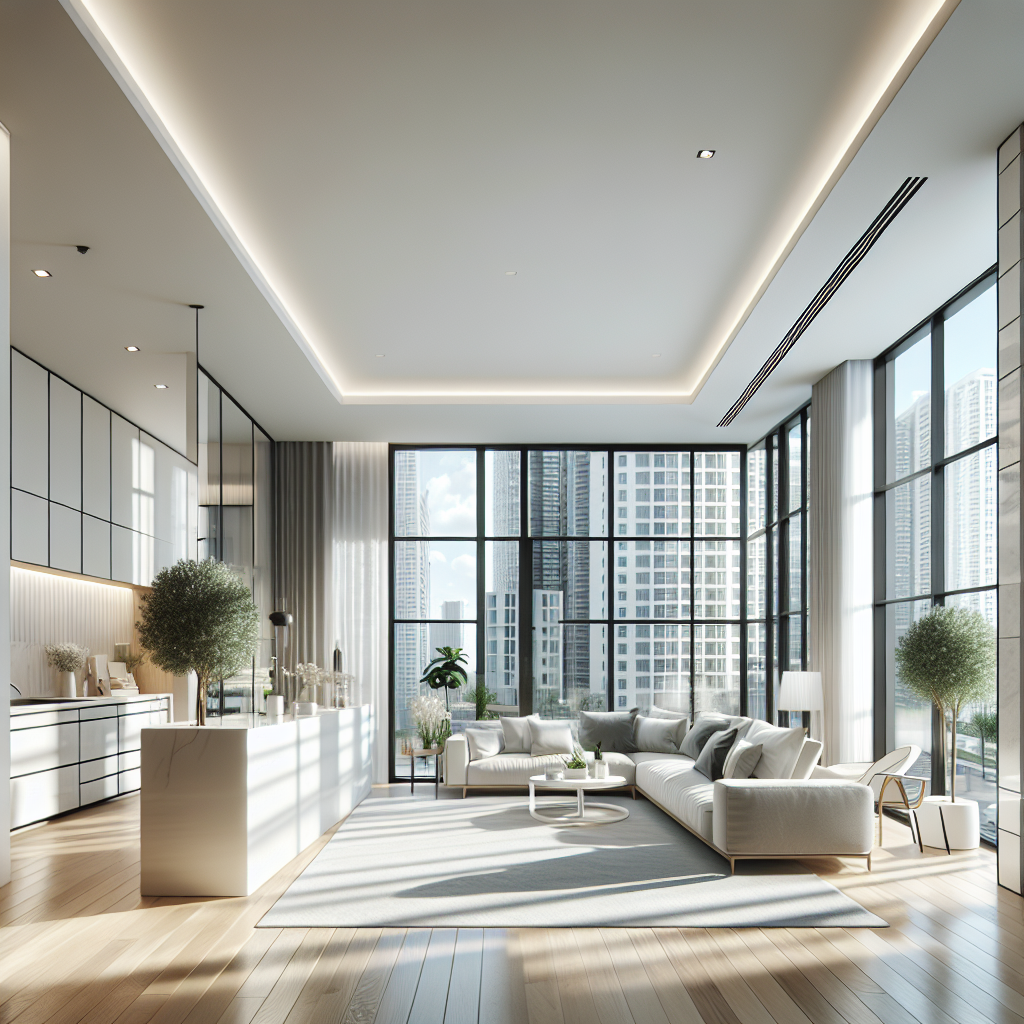 A clean and modern New York City apartment highlighting its tidiness and minimalist design.