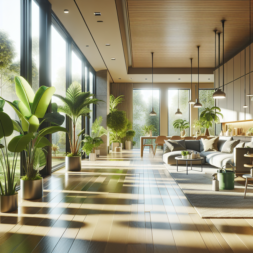 A clean and organized modern home interior in Jacksonville, showcasing professional cleaning results.