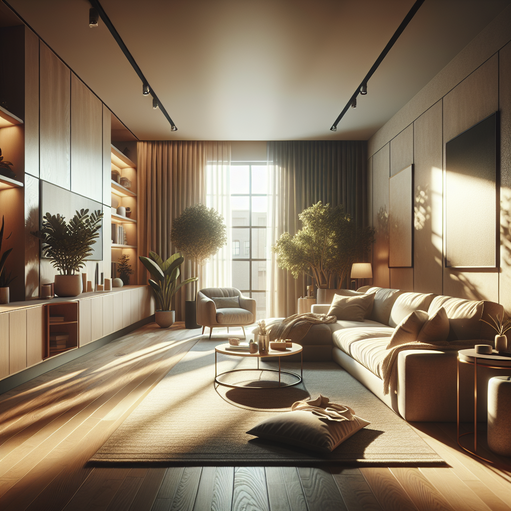 Home Cleaning Services Near Me Find the Best Options! 4 A clean, cozy living room interior, suggesting professional cleaning service.