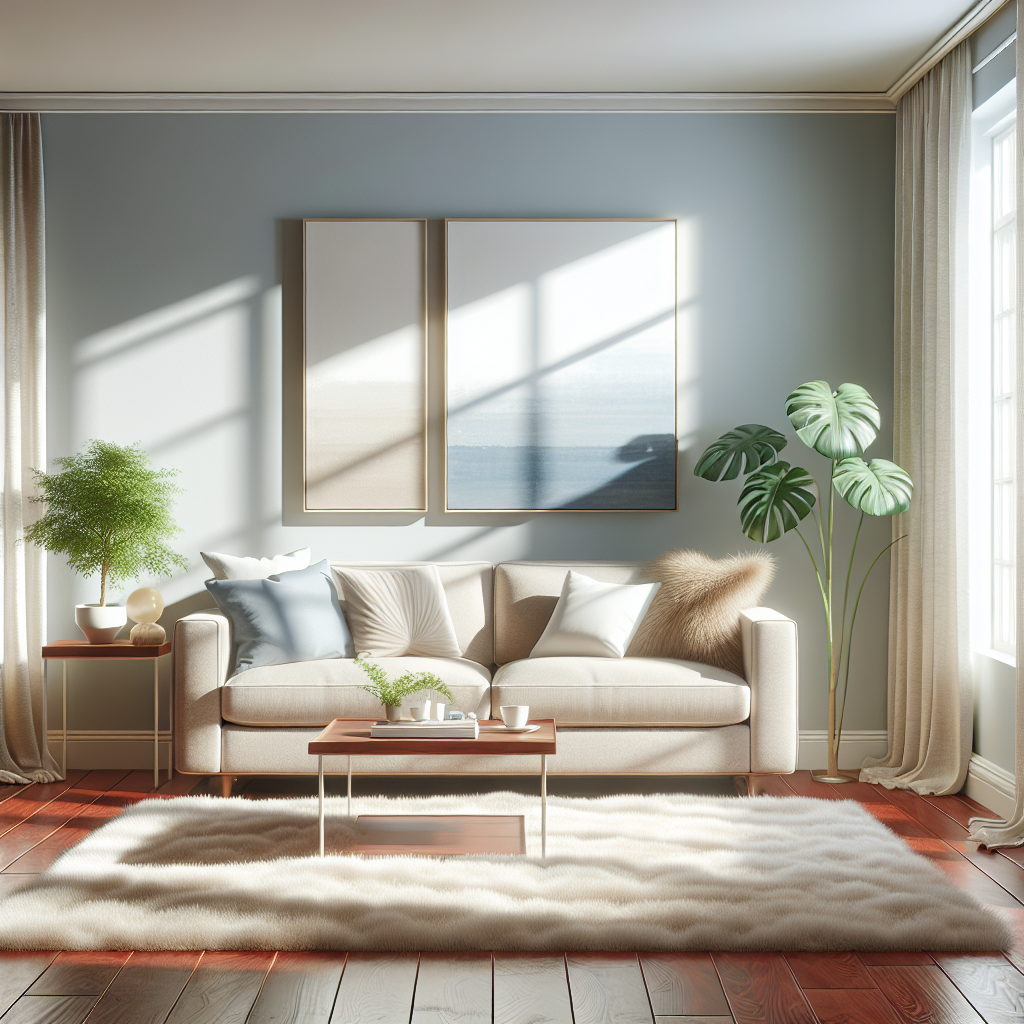 Find Top Household Cleaning Services Near Me Today! 3 A clean and cozy living room with a beige sofa, wooden coffee table, and natural sunlight.