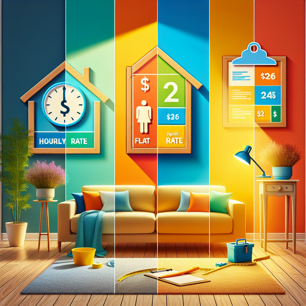 A visual representation of pricing models for house cleaning services.
