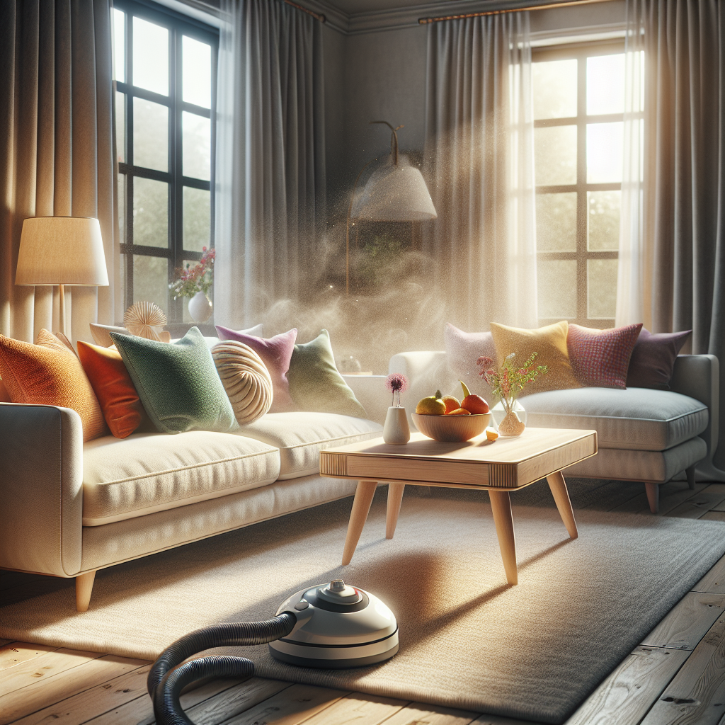 A cozy living room highlighting the concept of deep cleaning.