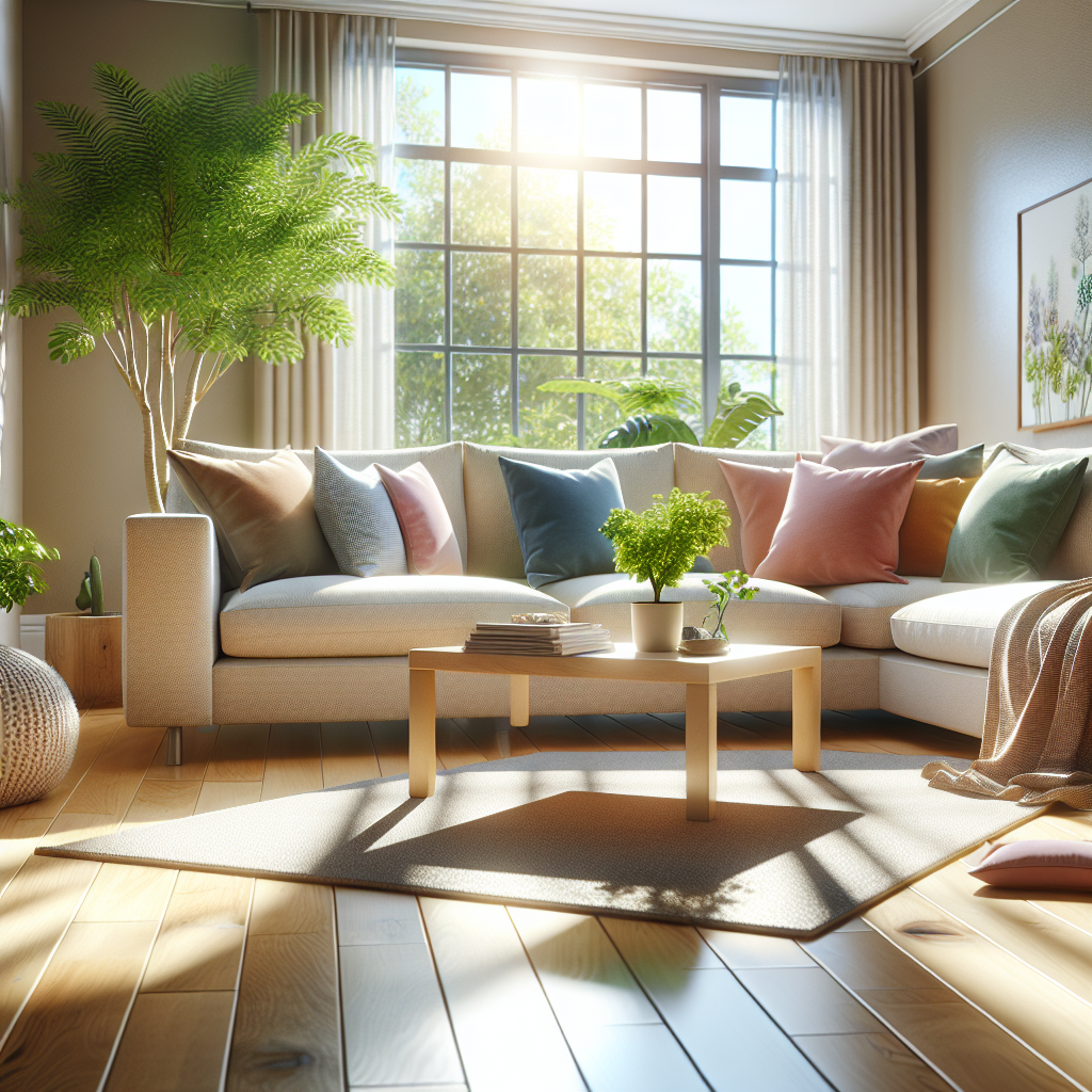 A clean and organized living room emphasizing the importance of house cleaning services.