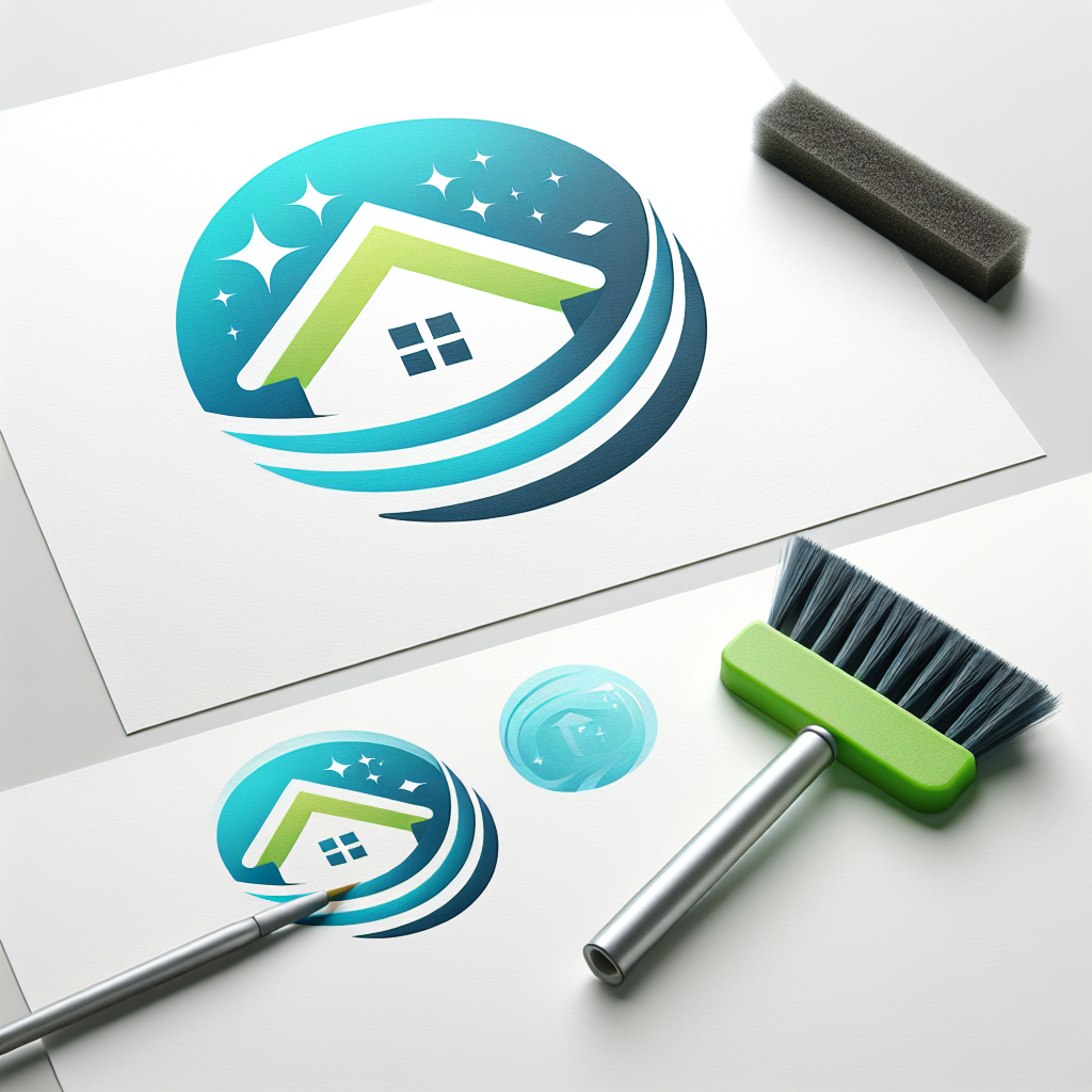 A modern and vibrant logo design for a cleaning service.
