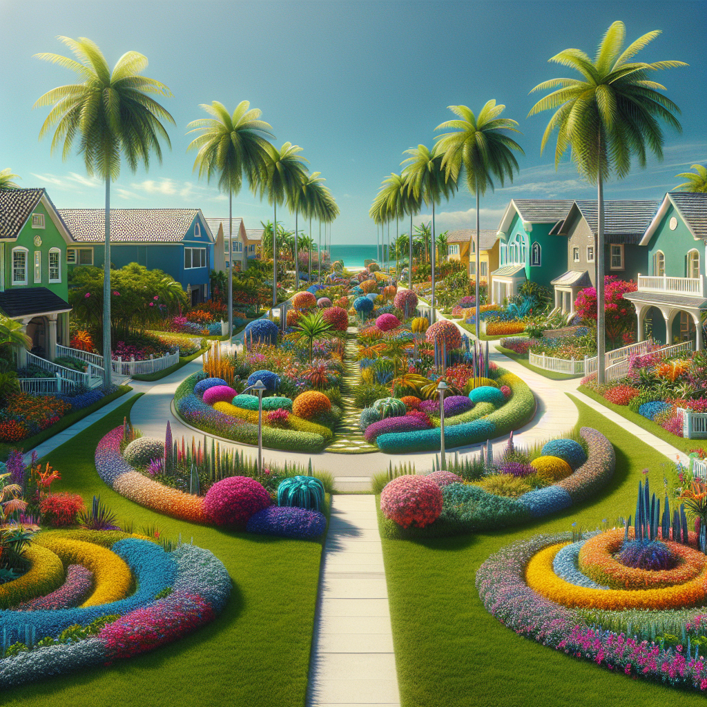 A serene Venice, FL neighborhood with well-maintained homes and lush landscaping.