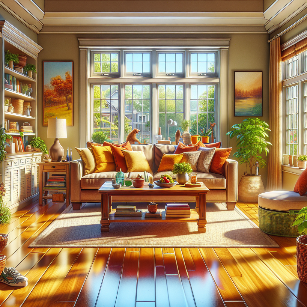A cozy and clean living room depicting the importance of house cleaning services.
