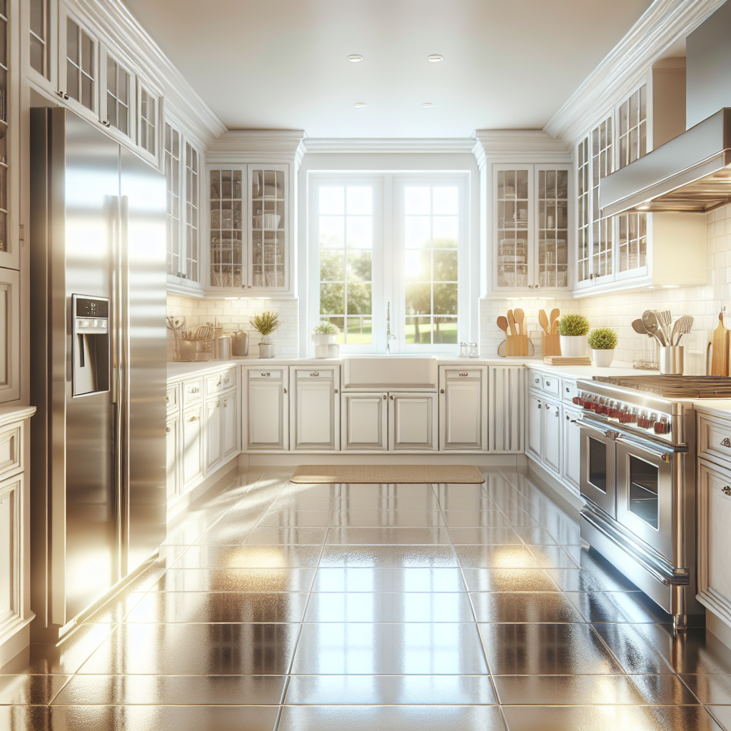 A clean and bright kitchen after a move-out cleaning service.