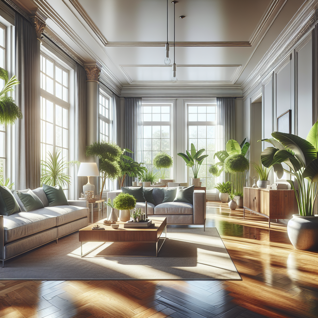 A clean and inviting living room showcasing the benefits of professional house cleaning services.