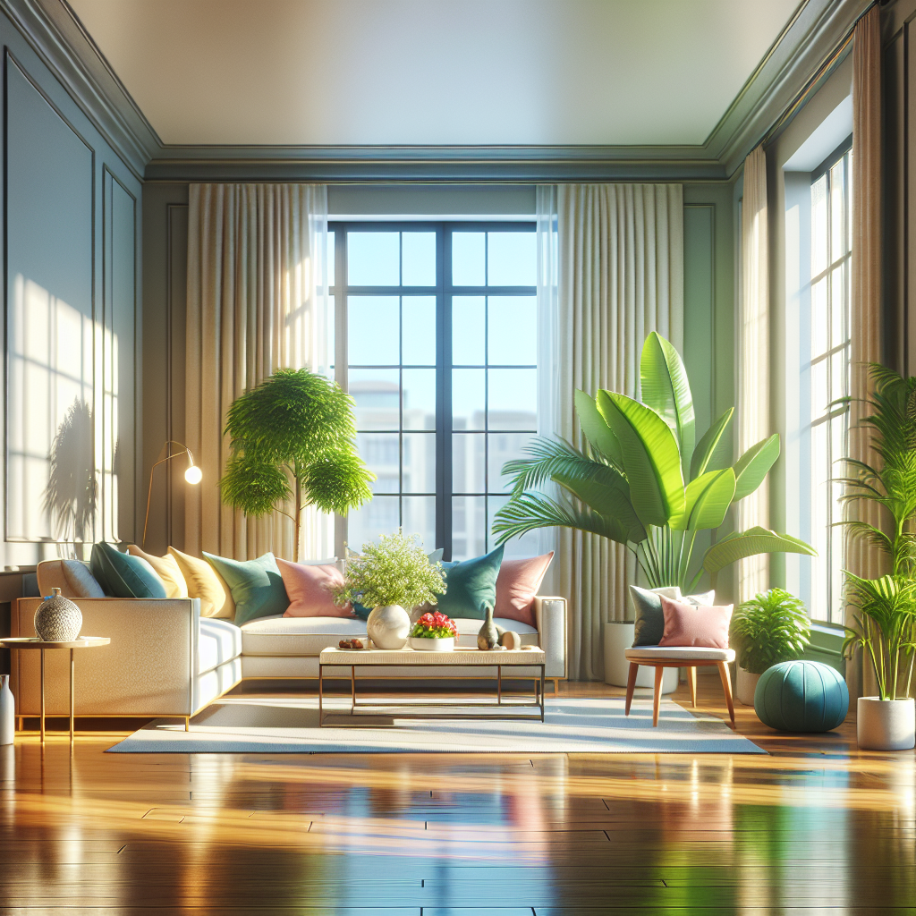 A clean and serene indoor space after deep cleaning.