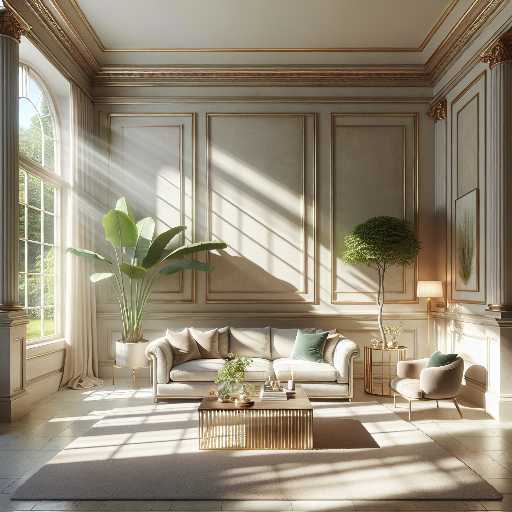 A clean and inviting living room in Ambleside with elegant furniture and warm sunlight.