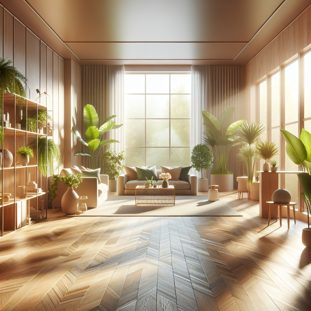 A clean and serene interior space showing the results of deep cleaning.