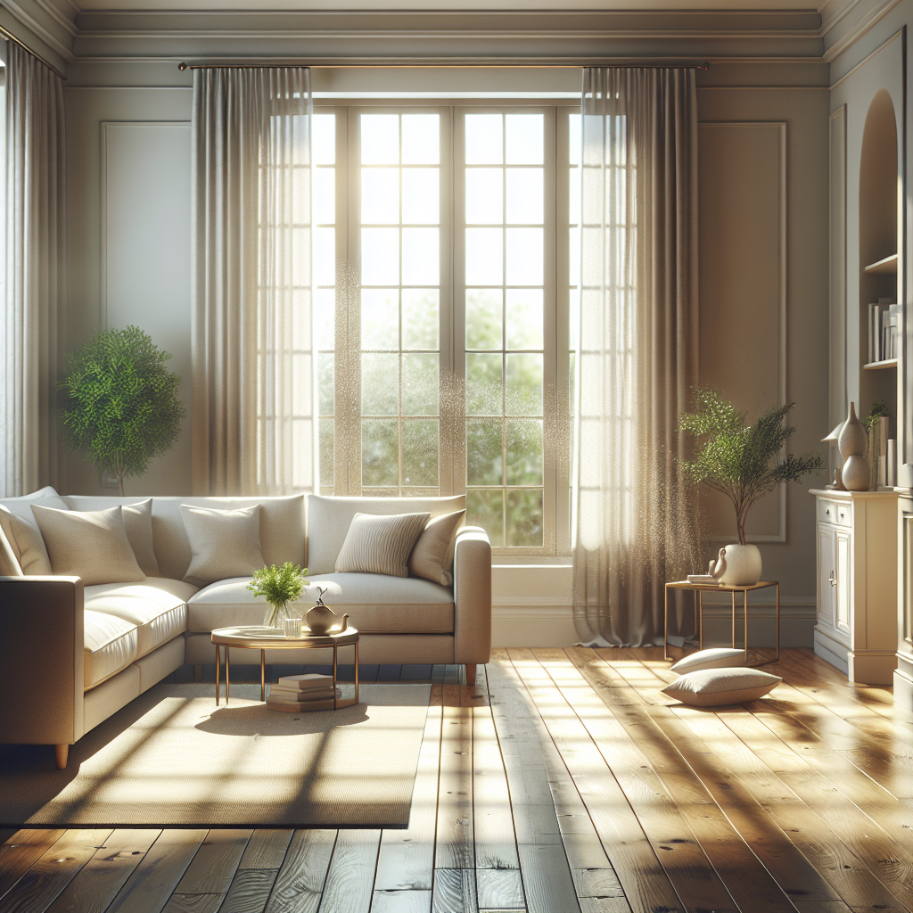 A beautifully maintained and deep-cleaned living room interior.