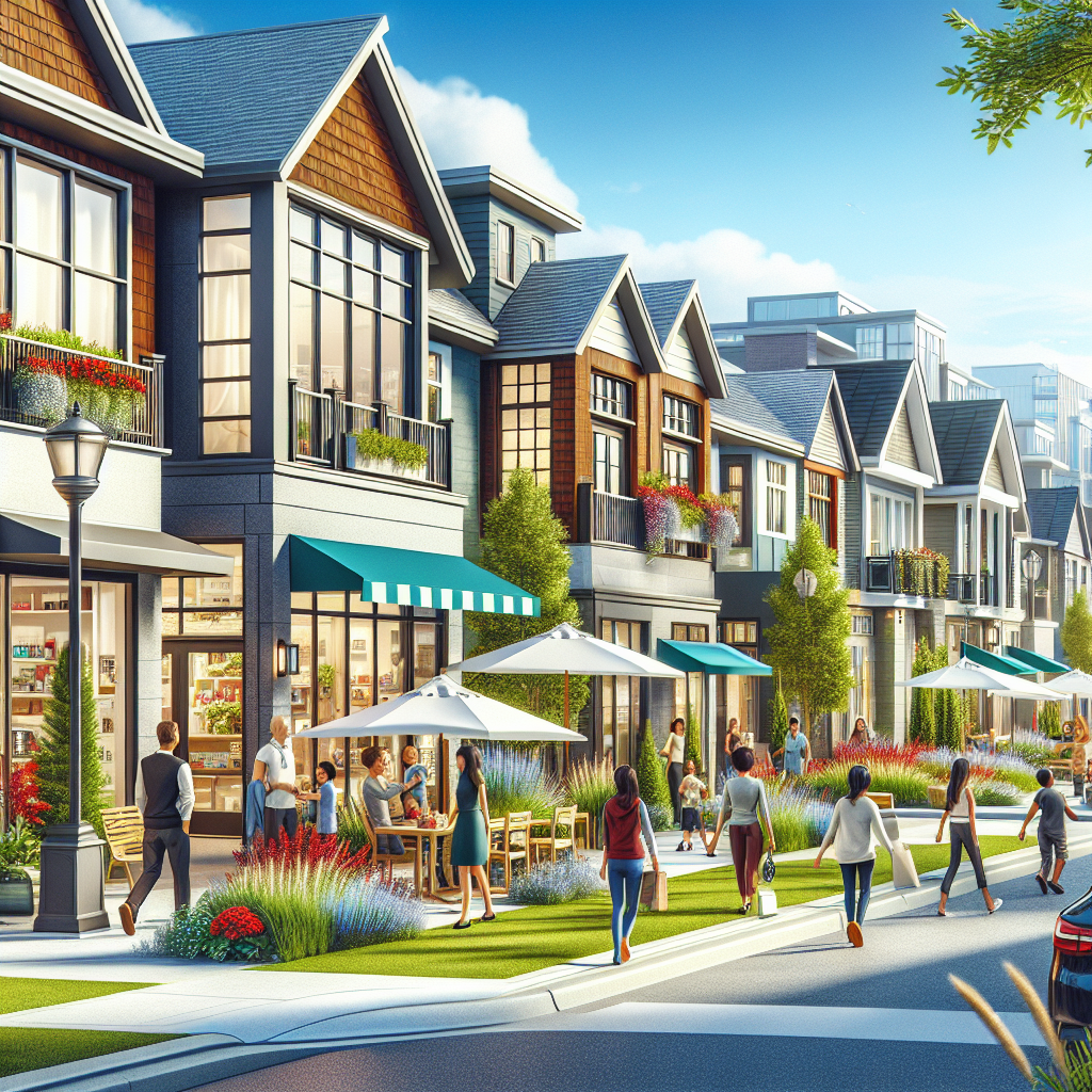 A vibrant community scene in Magrath Heights showing clean streets and inviting homes.