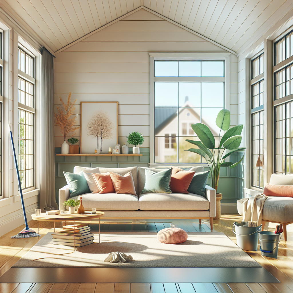 A cozy and clean living room showcasing a modern home in Lexington, SC.