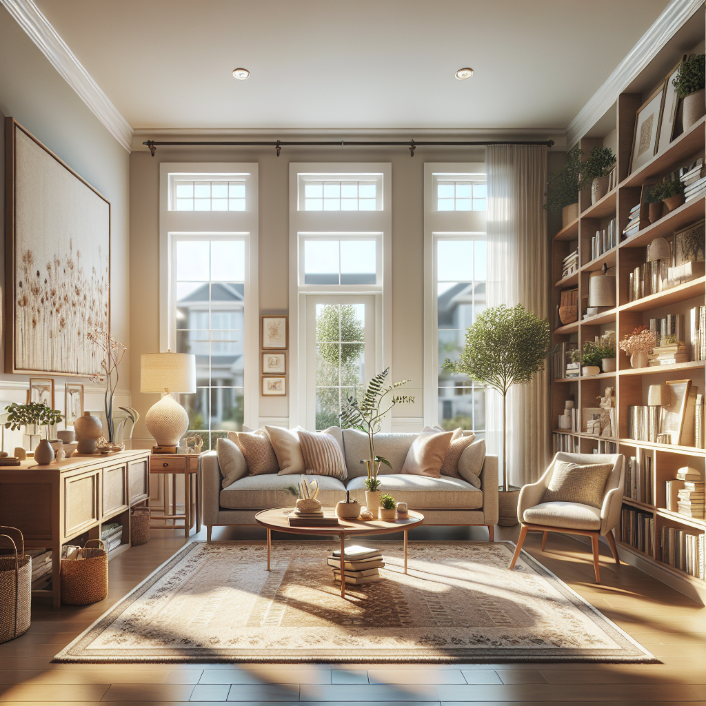 A cozy and clean living room in a Louisville home.
