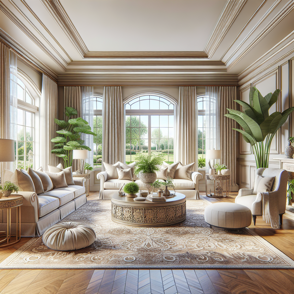 Top House Cleaning Services in Summerside Edmonton Revealed! 3 A serene and inviting living room with large windows, a plush beige sofa, and vibrant plants.