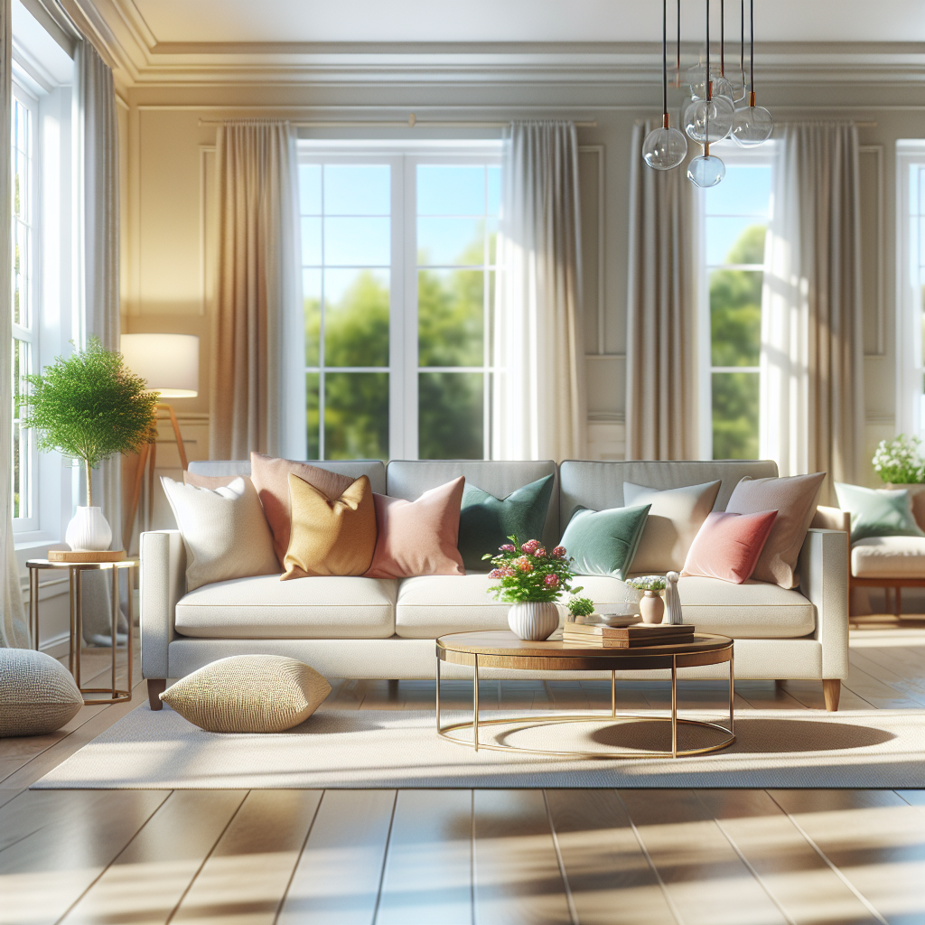 A clean and inviting living room after a cleaning service.