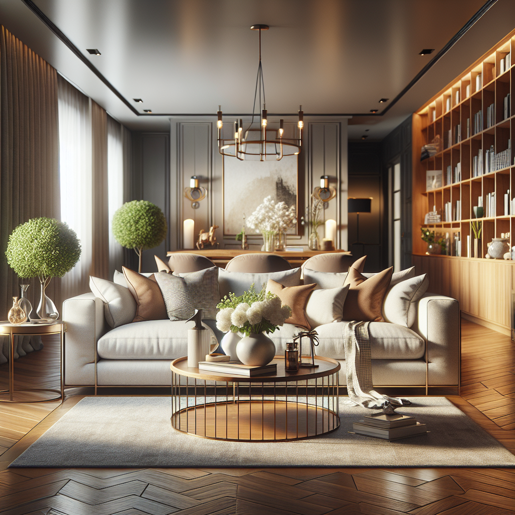 A cozy, clean living room in a modern San Antonio home.