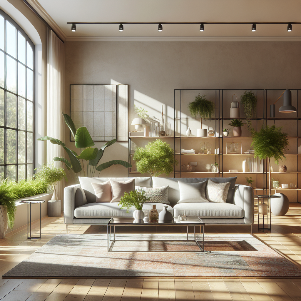 Top House Cleaning Services in Scottsdale You Need! 4 A bright and airy modern living room interior with clean furniture and plants.