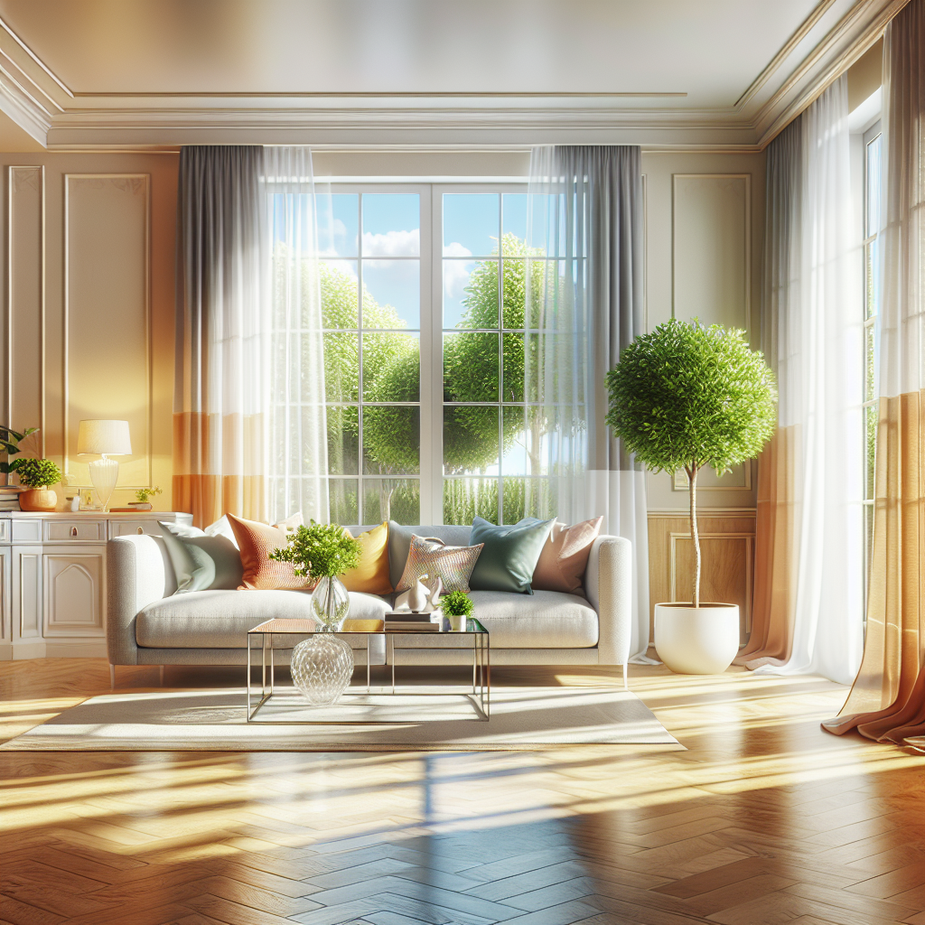 A sparkling clean living room with a bright atmosphere in Edmonton.