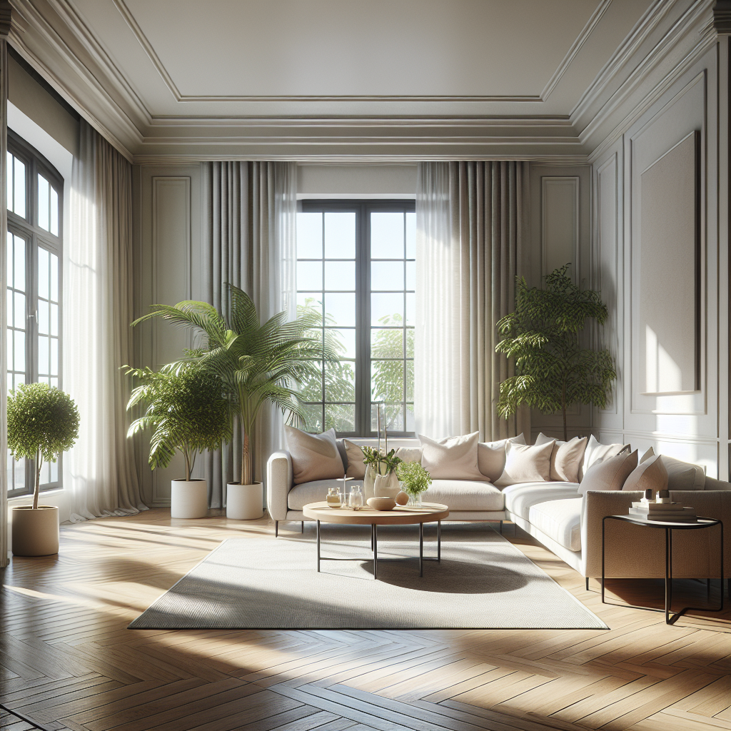 A pristine and inviting living space showcasing the effects of deep cleaning.