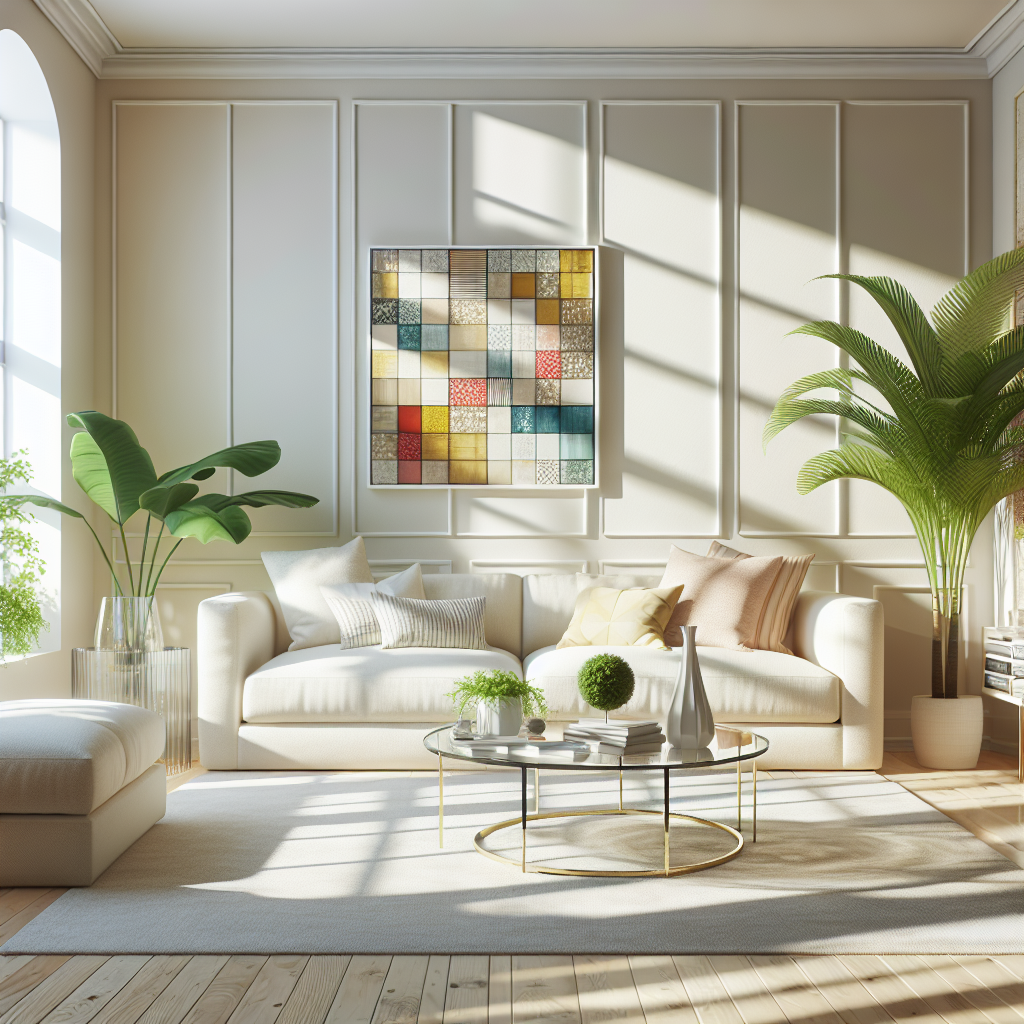A sparkling clean living room with modern furnishings and natural light.