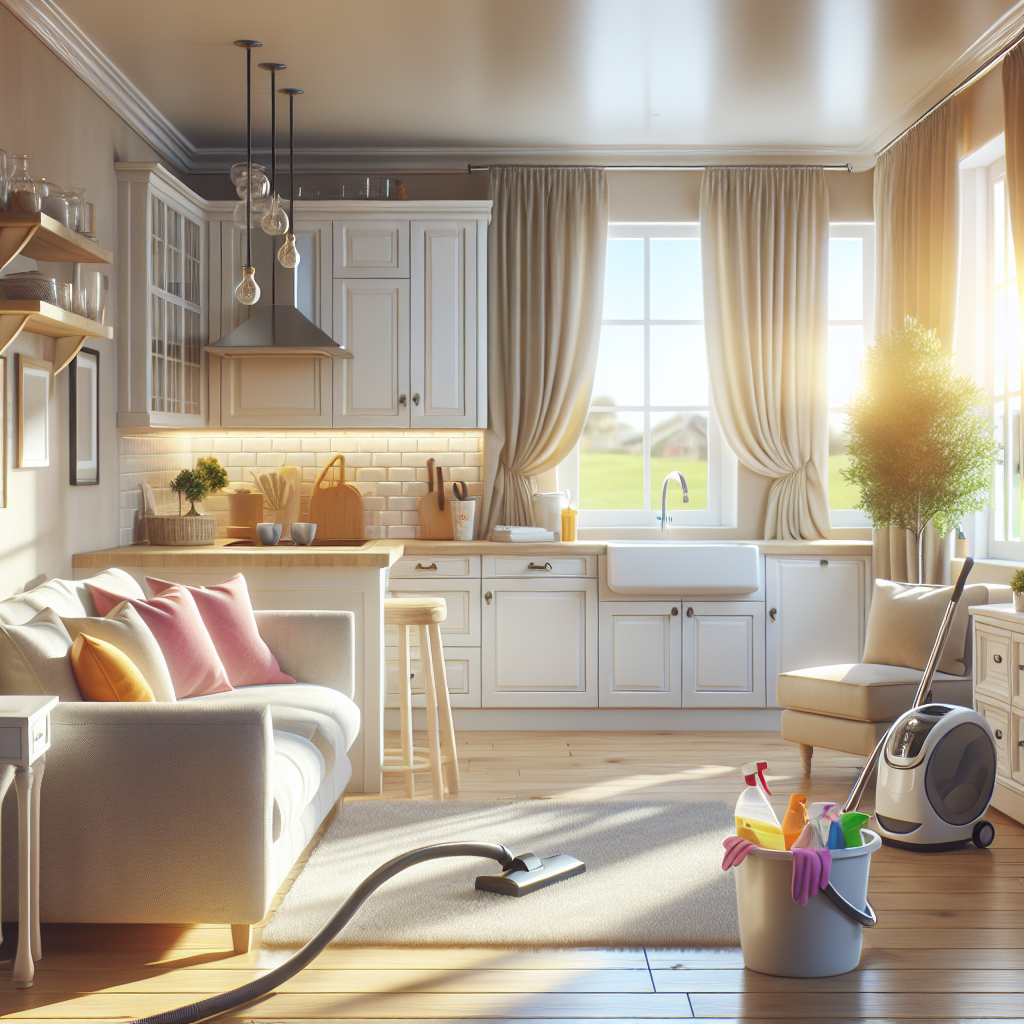 An organized home interior showcasing various house cleaning services.