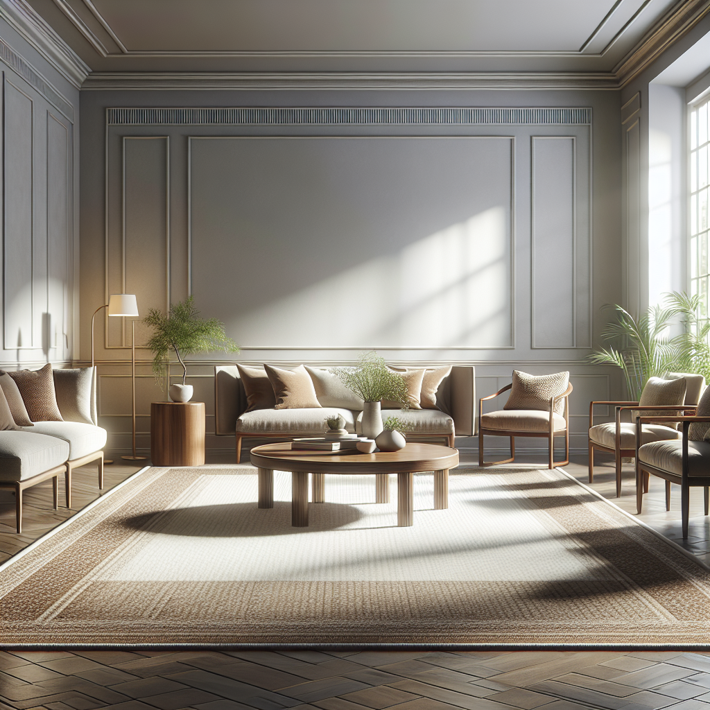 A well-kept living room with a clean carpet and natural light.