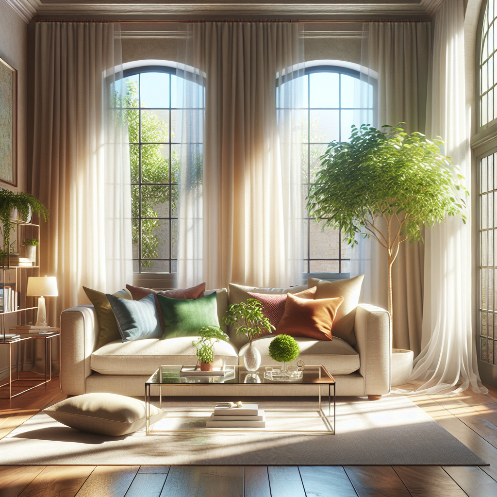 A cozy and clean living room emphasizing the benefits of professional house cleaning.