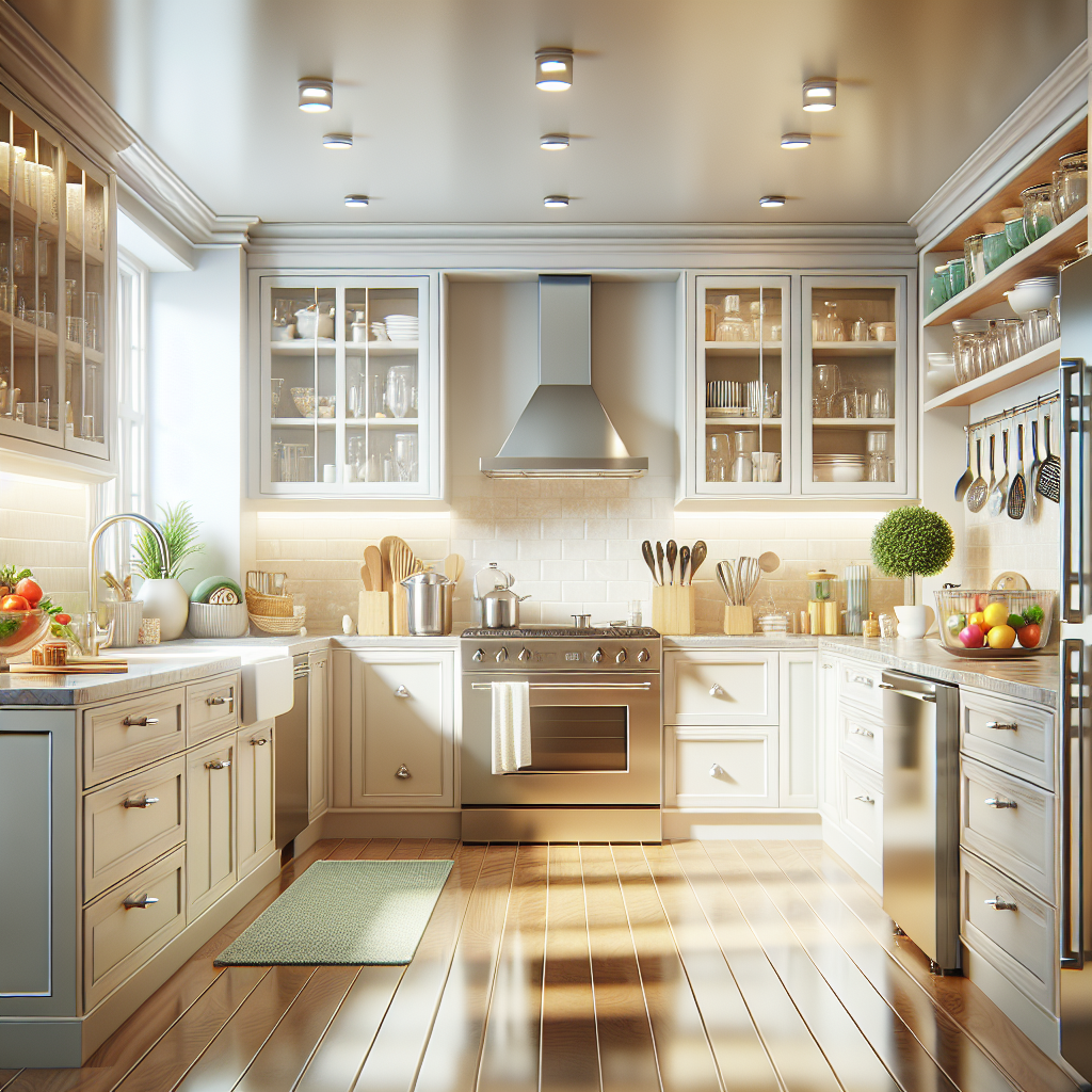A pristine kitchen showcasing the results of move-out cleaning services.
