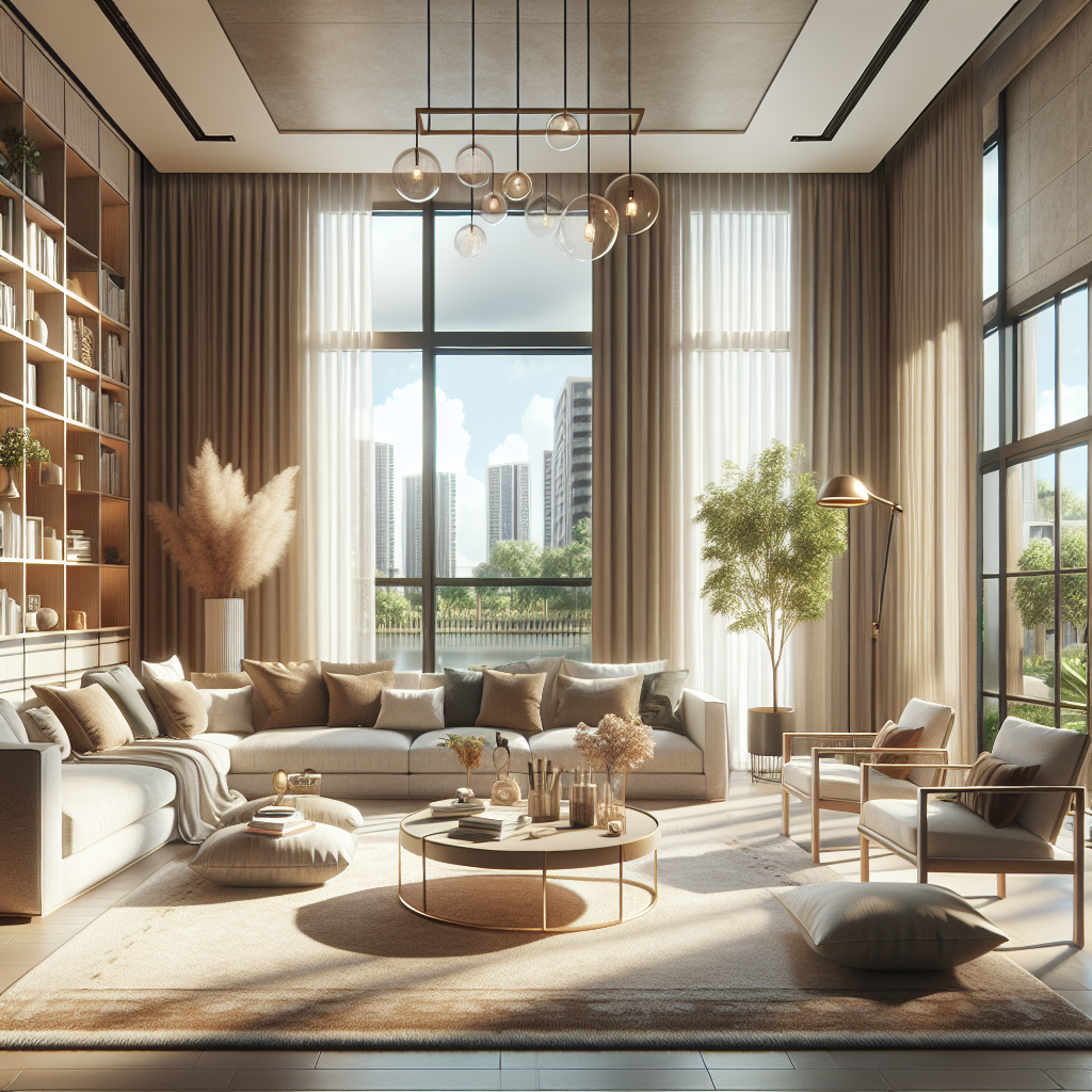 A clean and cozy modern home interior in Edmonton.