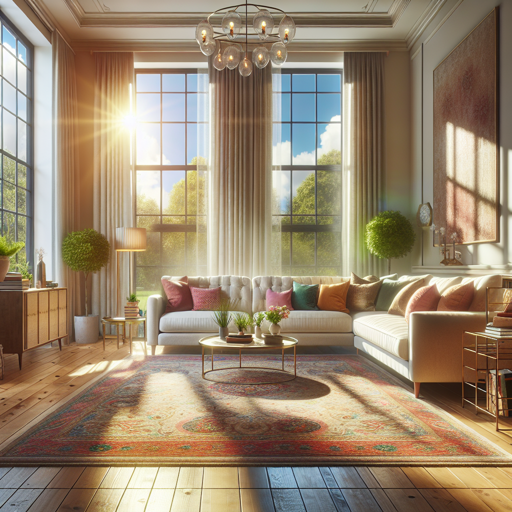 A clean and inviting living room after deep cleaning.