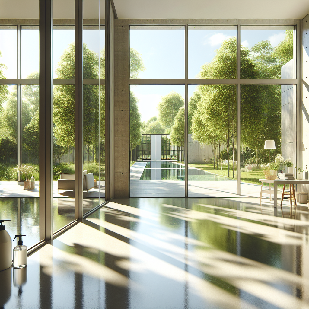 A bright room with sparkling clean windows and natural light.