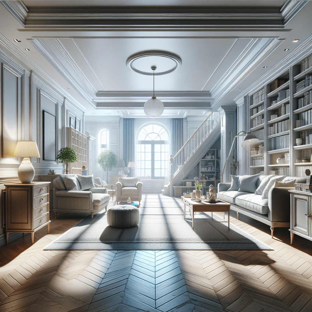 A realistic image of a clean and tidy house interior.