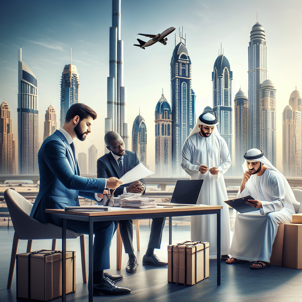 Realistic Depiction Of Customs Brokers Working In Dubai