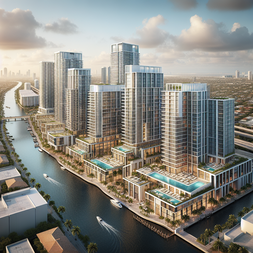 High-rise buildings in Fort Lauderdale with ocean and Intracoastal Waterway views.