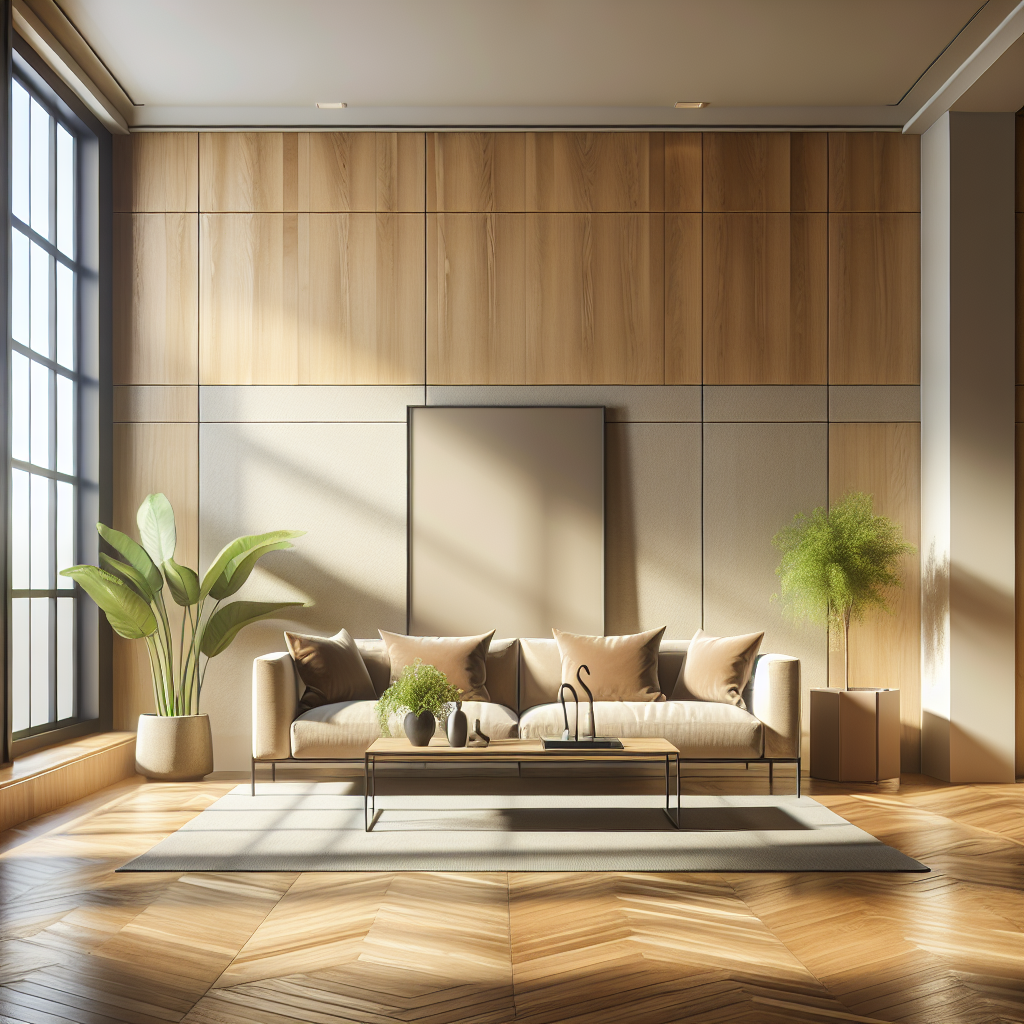 E Z Floors in a modern interior showcasing a smooth wooden texture and inviting decor.