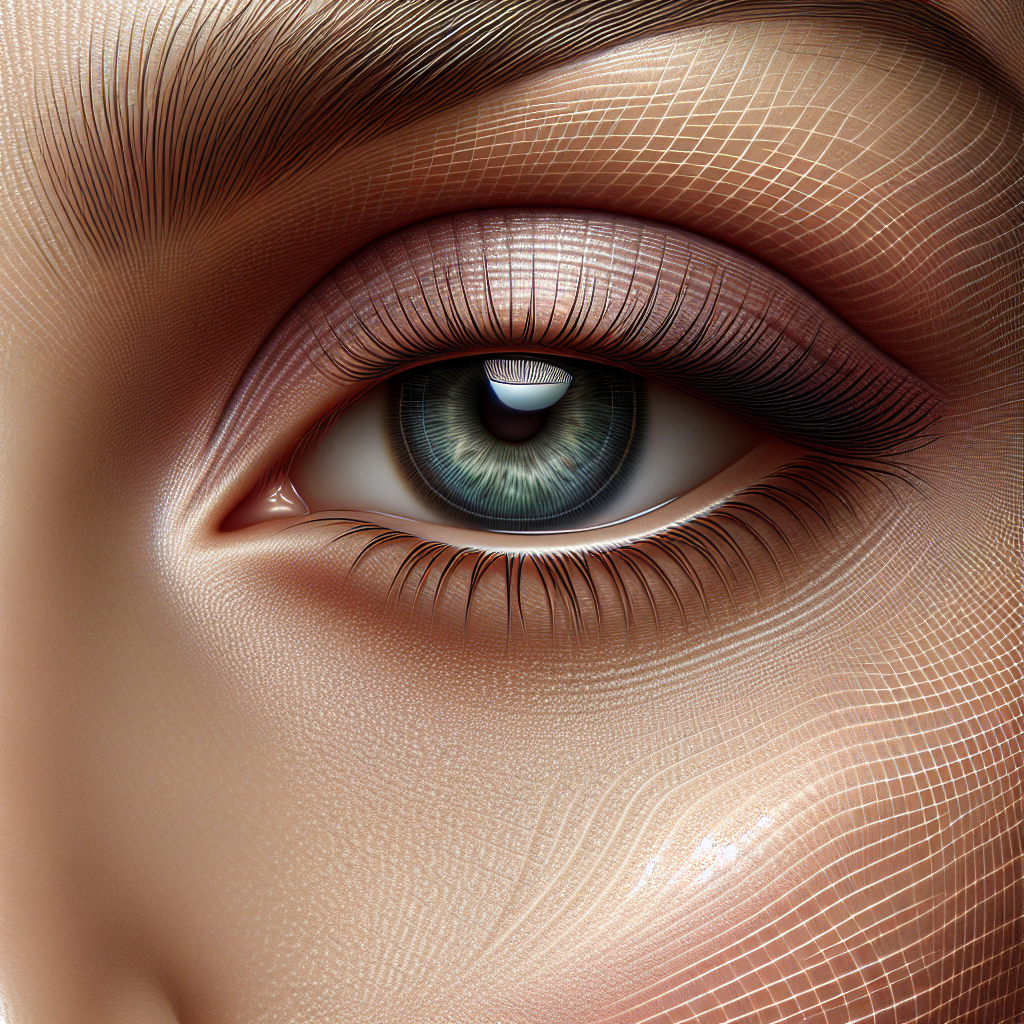 Realistic image of under-eye dermal fillers.