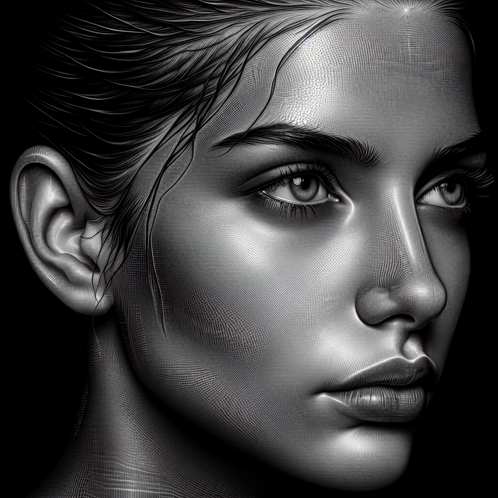 A realistic digital replication of a photo showing close-up of under-eye dermal fillers.