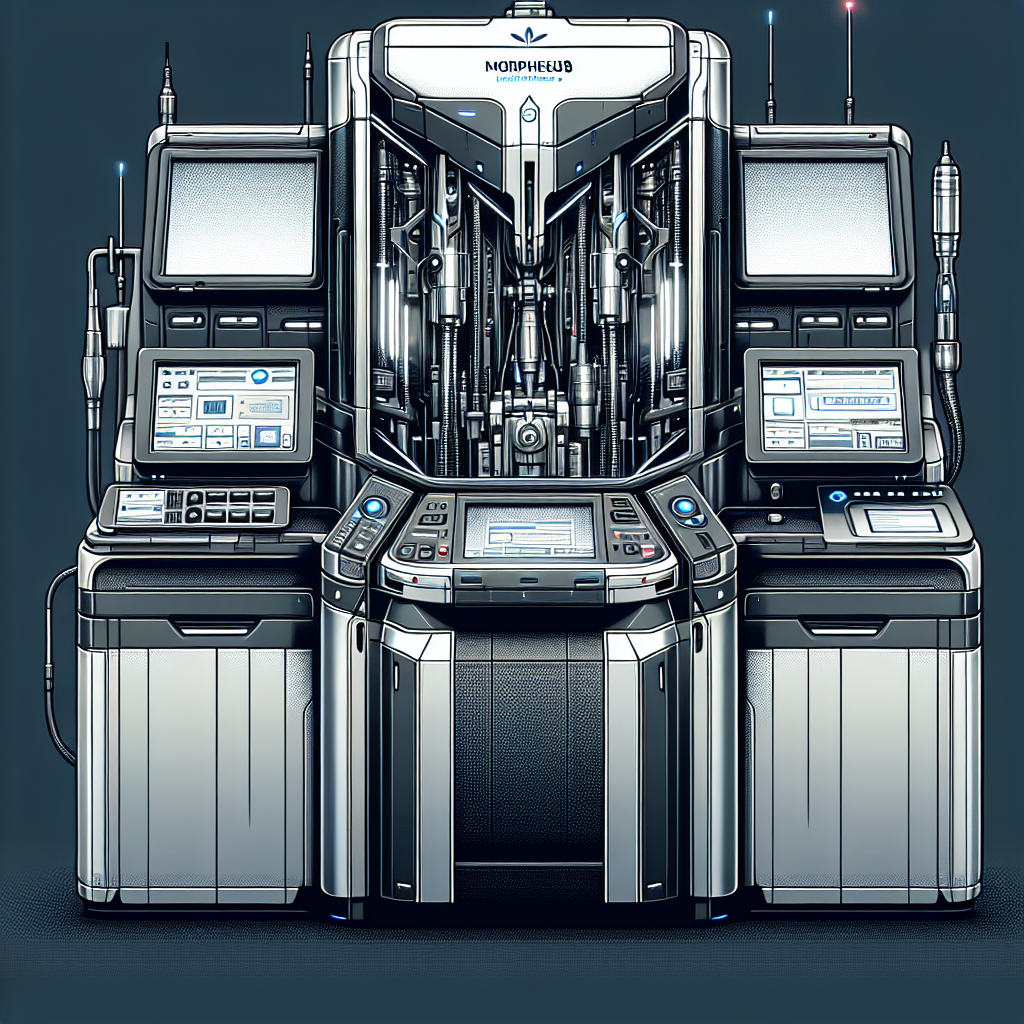 Realistic image of the Morpheus8 machine with detailed design elements.