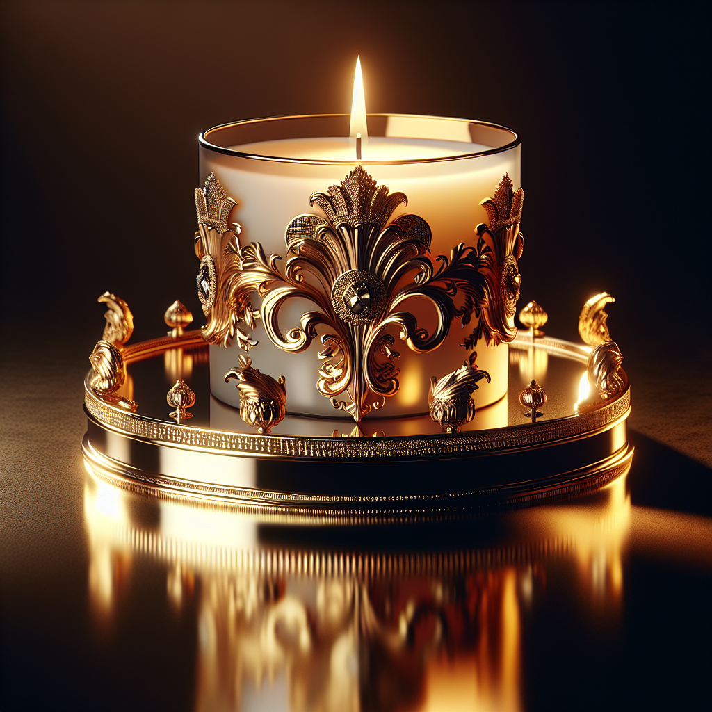 A realistic and sophisticated luxury candle ambiance resembling the provided URL.