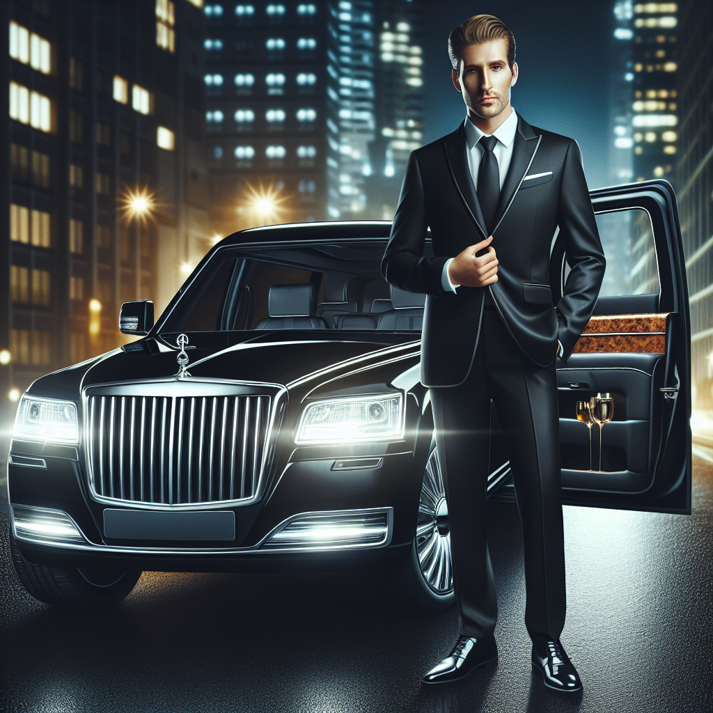 Realistic depiction of a premium chauffeur service.