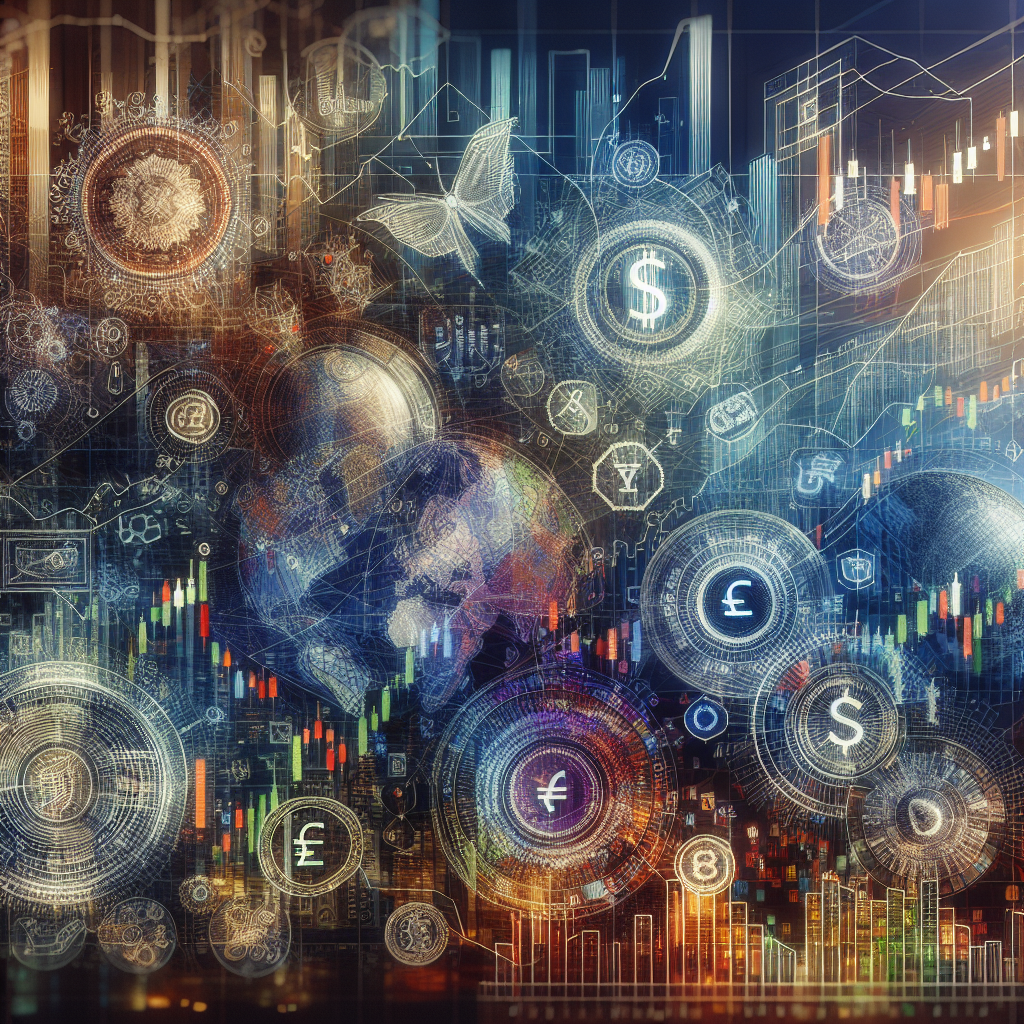 Realistic depiction of diverse investment strategies with stock charts and financial symbols.