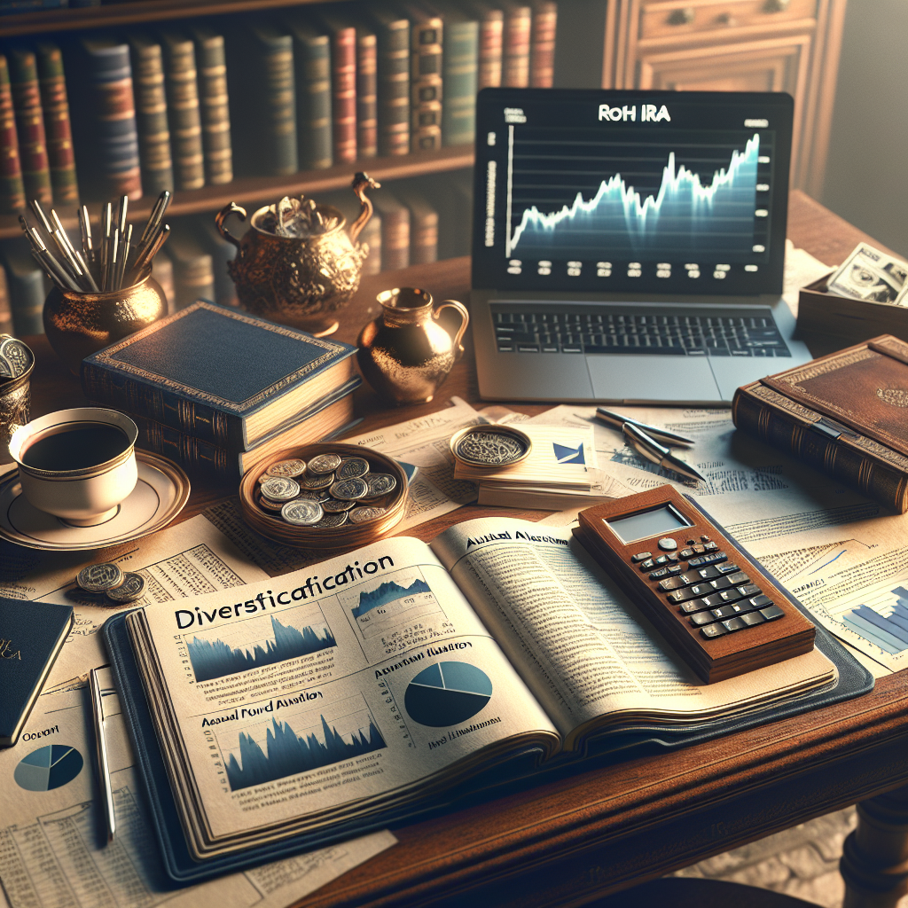 Desk with financial planning materials representing Roth IRA investment strategies.