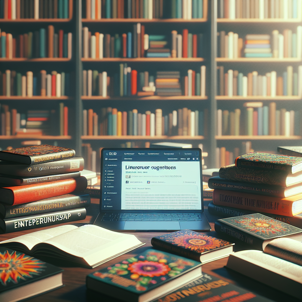 Cozy study with laptop showing Reddit and open entrepreneurship books.